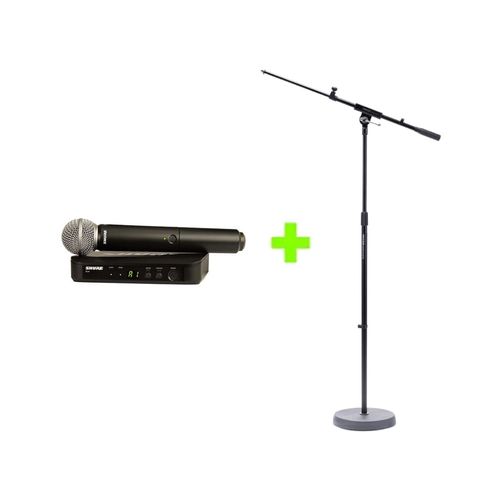 Kit Microfone Sem Fio BLX24BR + Pedestal Girafa STAND3 Kit BLX24BRPG58-J10+STAND3