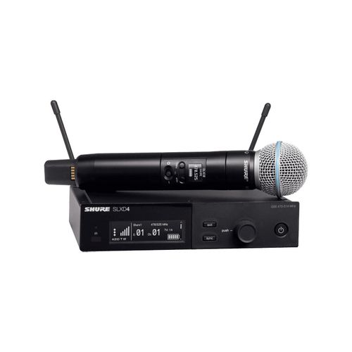 Microfone Sem Fio Shure SLXD24/B58 | Transmissor SLXD2 com Cápsula Beta58A SLXD24BRB58-G58
