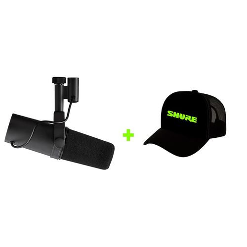 Kit Microfone Podcast Shure SM7B + Boné Trucker CAPSHURE Kit SM7B+CAP