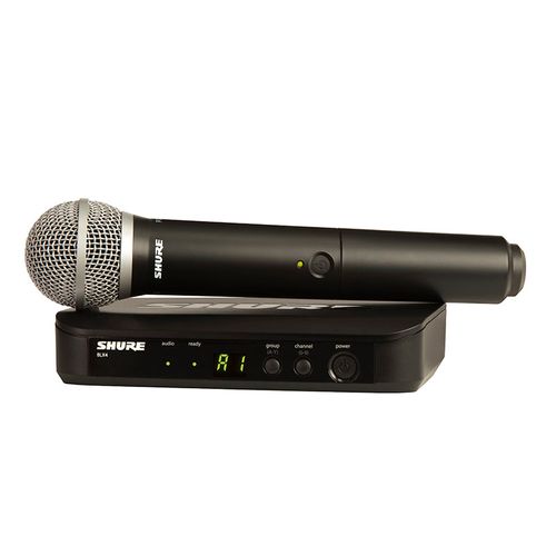 Microfone de Mão Sem Fio Shure BLX24/PG58, Cápsula PG58 BLX24BRPG58-J10