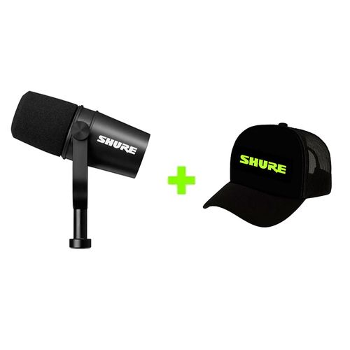 Kit Microfone Podcast Vlogger MV7X + Boné Trucker Shure Kit MV7X+CAP
