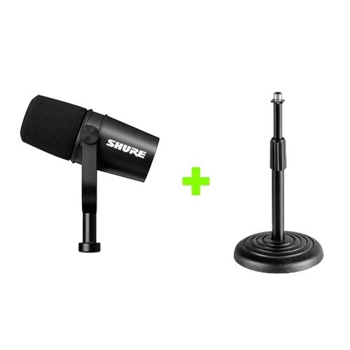 Kit Microfone Podcast Vlogger MV7X + Pedestal Mesa Kit MV7X+DESKSTAND1
