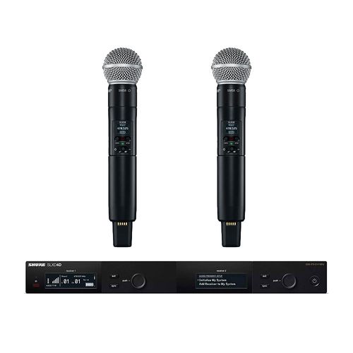 Kit Microfone Duplo Sem Fio SLXD4DBR + 2 Bastão SLXD2SM58 Kit SLXD4DBR+SLXD2SM58-G58