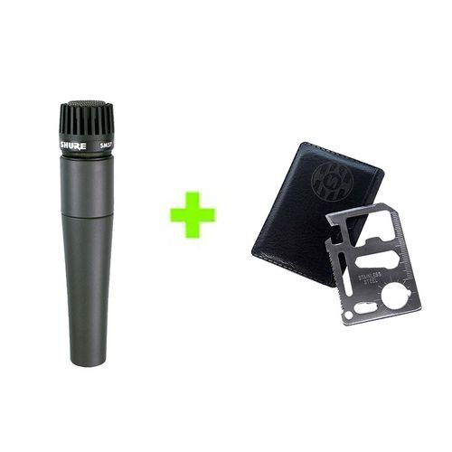 Kit Microfone Instrumento SM57-LC+ Survival kit Shure Kit SM57-LC+SK