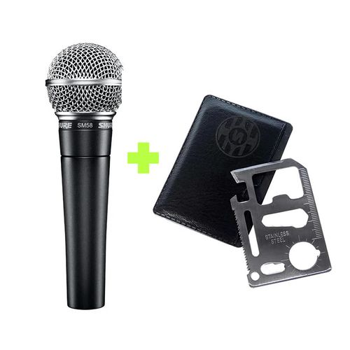 Kit Microfone Profissional SM58-LC + Survival Shure Kit SM58-LC+SK