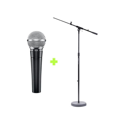 Kit Microfone Profissional SM58-LC + Pedestal Girafa Kit SM58-LC+STAND3