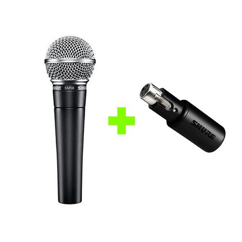 Kit Microfone SM58-LC + Interface de áudio MVX2U Shure SM58-LC+MVX2U