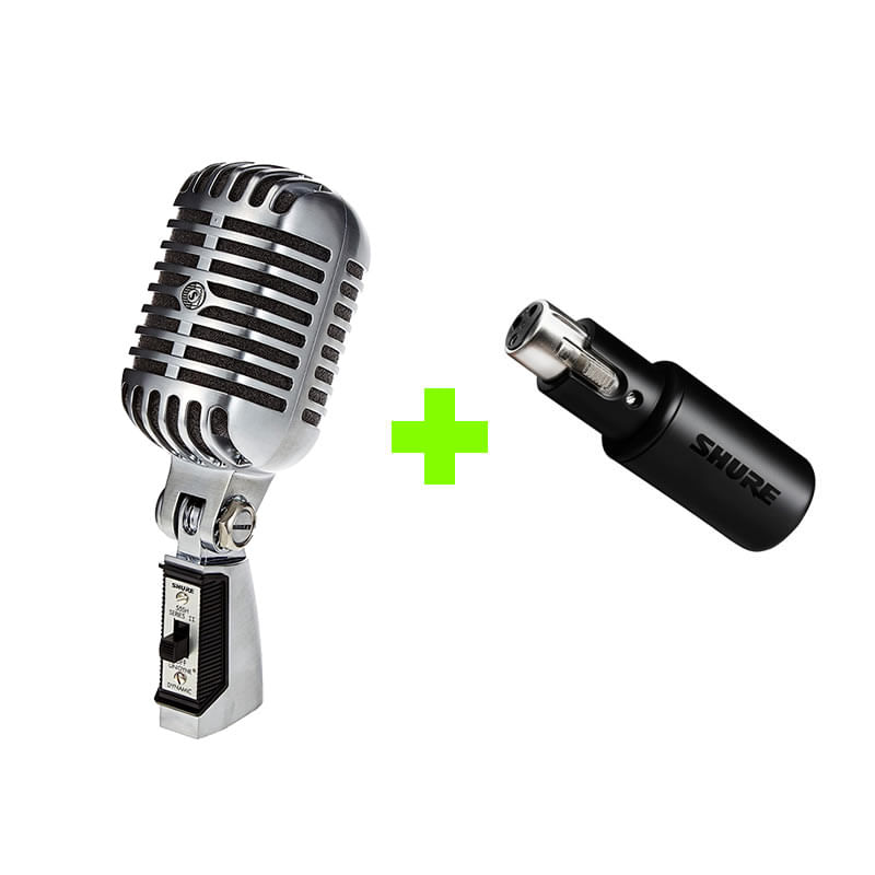 Kit Microfone 55SH SERIESII + Interface de áudio MVX2U Shure