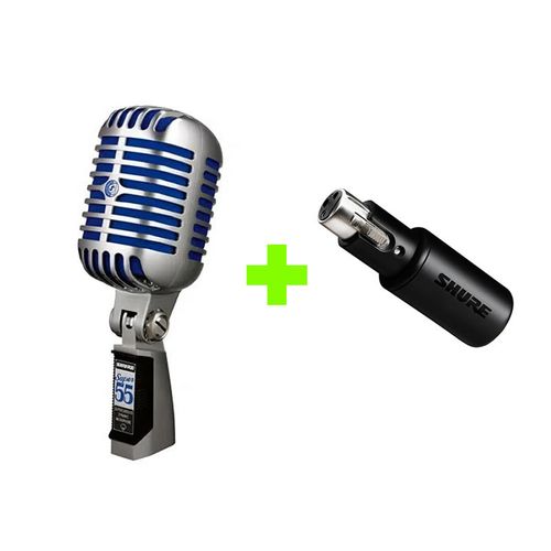 Kit Microfone SUPER55 + Interface de áudio MVX2U Shure SUPER55+MVX2U