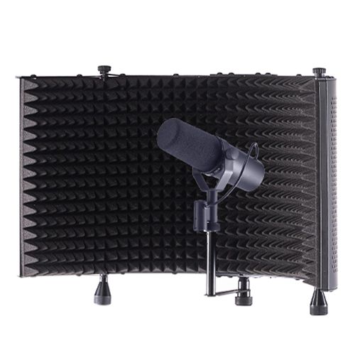 Kit Microfone SM7B com escudo de isolamento acústico