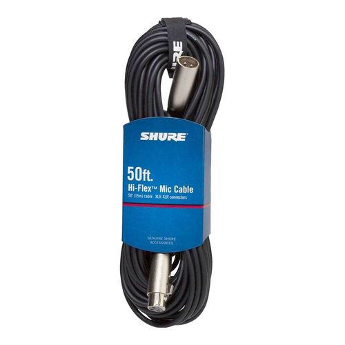 Cabo microfone XLR F x M 15,0m Hi-flex C50J Shure