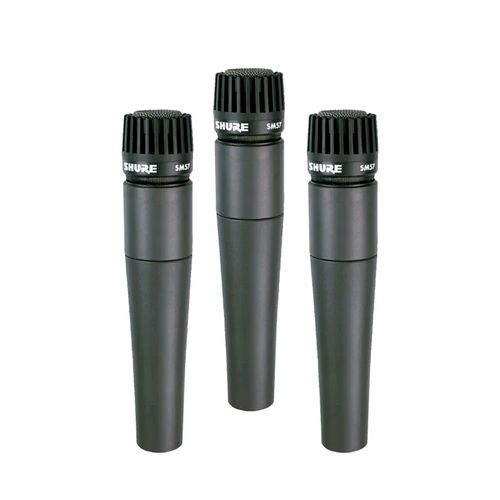 Kit 3 Microfones Instrumento Profissional Shure SM57-LC Kit SM57-LCX3