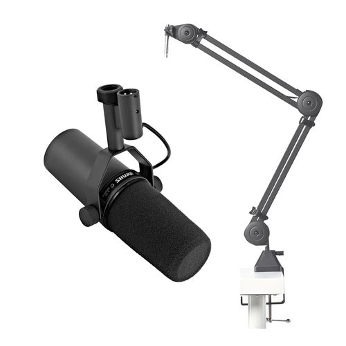 Kit Microfone SM7B Podcast + Suporte Mesa Articulado Kit SM7B+ARM1