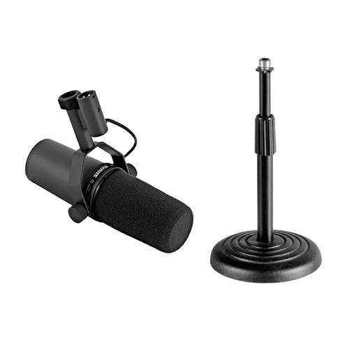 Kit Microfone SM7B Podcast + Pedestal Mesa base fundida Kit SM7B+DESKSTAND1