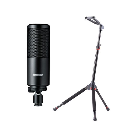 Kit Microfone Shure SM4-K com Suporte para Violão Press Lock