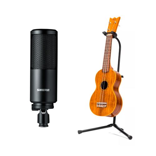 Kit Microfone Shure SM4-K com Suporte para Ukulele SM4-K+SMALLGUITARSTAND1