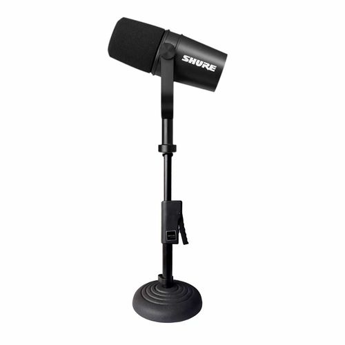 Kit Microfone Podcast Vlogger MV7X + Pedestal Base Fundida Kit MV7X+DESKSTAND2