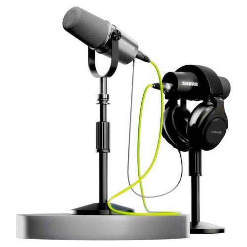 Kit Microfones para Podcast Shure MV7i, MV7X & Fone SRH440A MV7I+MV7X+SRH440A